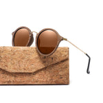 Ultralight Women Men Polarized Sunglasses Wooden Round Frame CR39 Lens