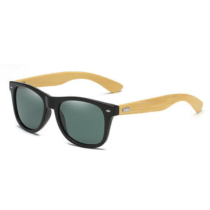 Classic Bamboo Wood Sunglasses Brand Design Men Women Coating Mirror Sun Glasses Fashion Sunglass Retro Glasses UV400 Shades