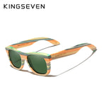 KINGSEVEN 2020 Retro Bamboo Sunglasses Men Women Polarized Mirror UV400 Sun Glasses Full Frame Wood Shades Goggles Handmade