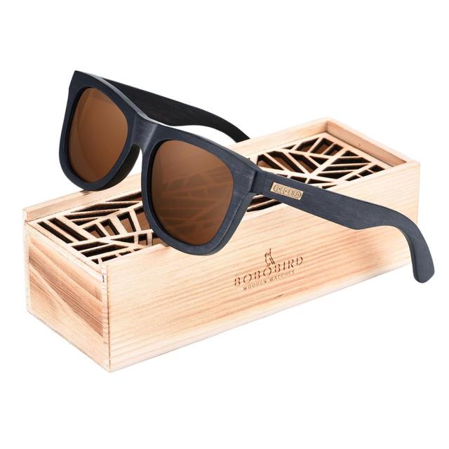 BOBO BIRD Male Wooden Glasses Anti-Reflective UV400 okulary przeciwsłoneczne Vintage Men Polarized  Personalize Dropshipping