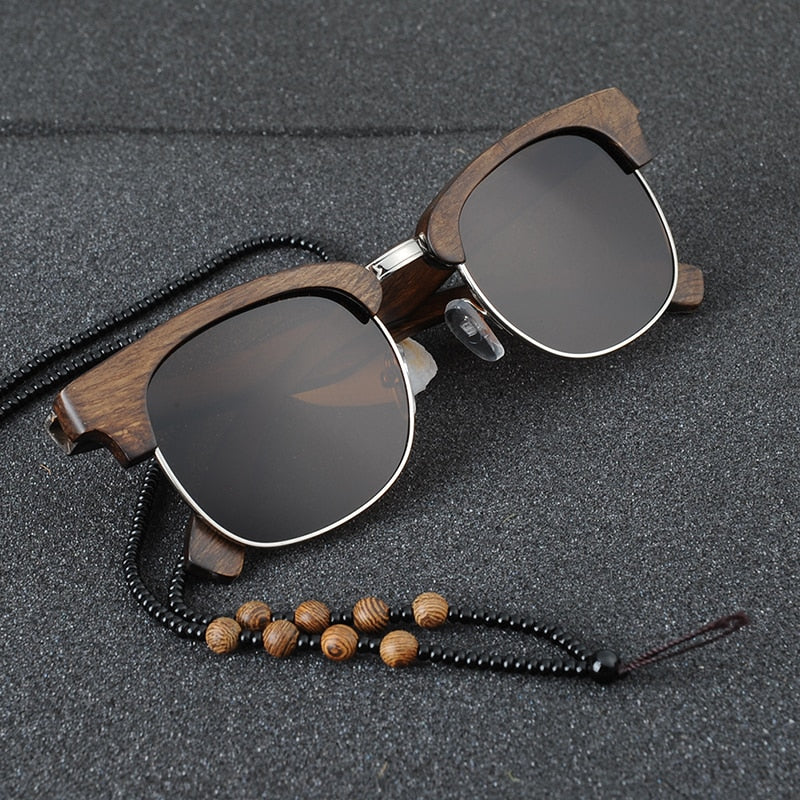 BOBO BIRD Brand Design Luxury Sunglasses Women Spectacles Original Ebony Wooden Handmade Sun Glasses