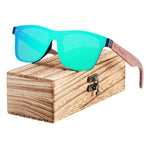 BARCUR Polarized Black Walnut Wood Sunglasses Men Square Women Sun Glasses UV400 Oculos Gafas Oculos De Sol Masculino