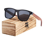 BARCUR Polarized Black Walnut Wood Sunglasses Men Square Women Sun Glasses UV400 Oculos Gafas Oculos De Sol Masculino