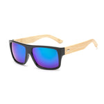 Original Wooden Bamboo Sunglasses Men Women Mirrored UV400 Sun Glasses Real Wood Shades Gold Blue Outdoor Goggles Sunglases Male