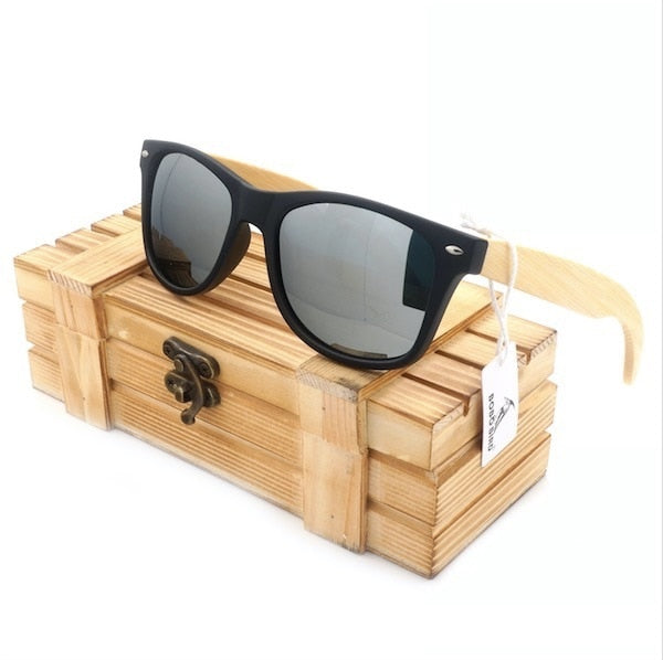 BOBO BIRD Sunglasses for Men Women Bamboo Wood Sun Glasses Travel Eyewear in Wooden Box