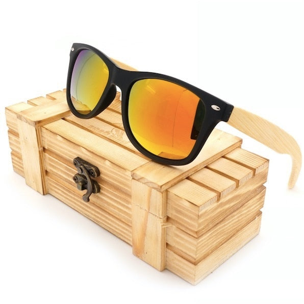 BOBO BIRD Sunglasses for Men Women Bamboo Wood Sun Glasses Travel Eyewear in Wooden Box