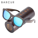 BARCUR Wood Sunglasses Bamboo Brown Full Frame Wooden Sun Glasses Men Polarized Vintage Women Eyewear