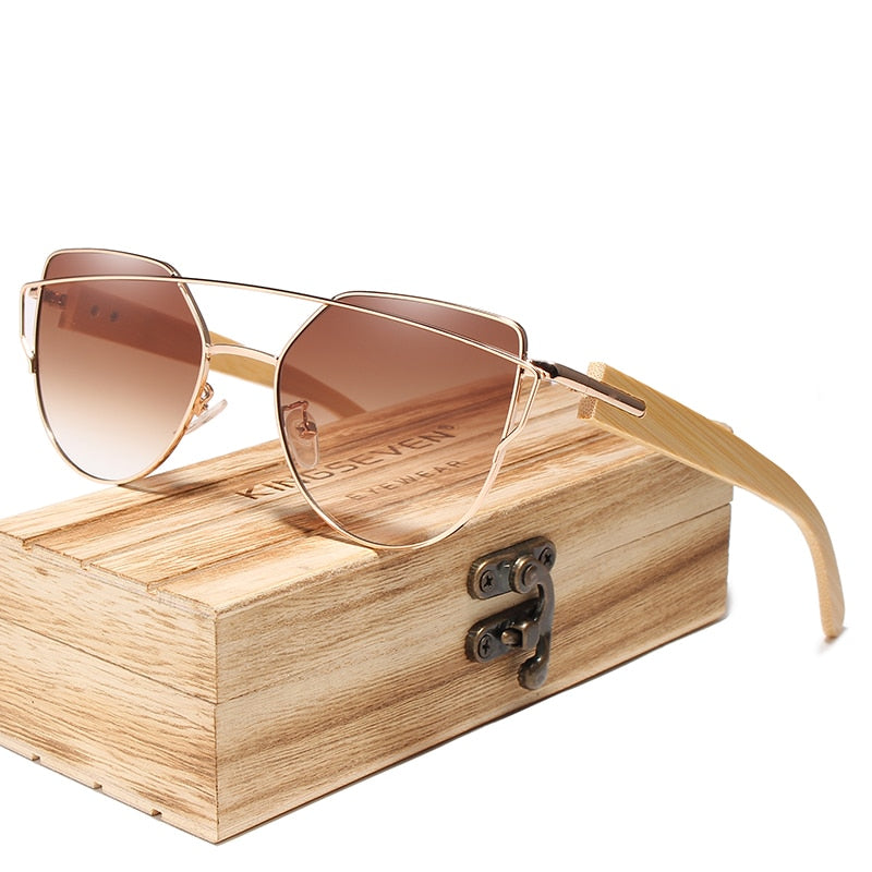 KINGSEVEN Handmade Wood Sunglasses Men Bamboo Sunglass UV400 Women Brand Design Original Wood Glasses Oculos de sol masculino