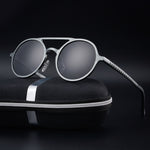 Vintage Aluminum Magnaseum HD Polarized Sunglasses for men Punk Round Brand Design Sun Glasses Driving Eyewear UV400 lentes sol
