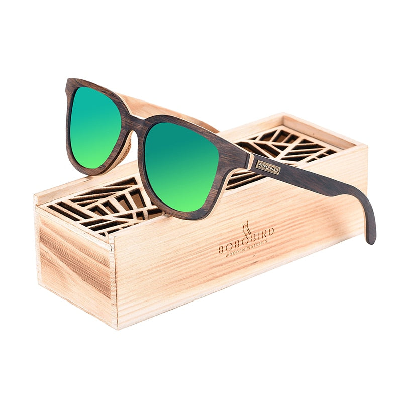 очки женские BOBO BIRD Polarized Mirror Women Men Sunglasses Wood Male Sun glass Handmade Female Colorful Eyewear sport glasses