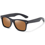 GM Dark Wooden Bamboo Material Sunglasses With Polarized Lens S817